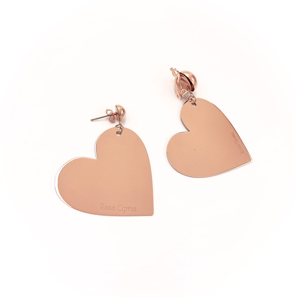 Orecchini cuore oro rosa best seller - immagine 5