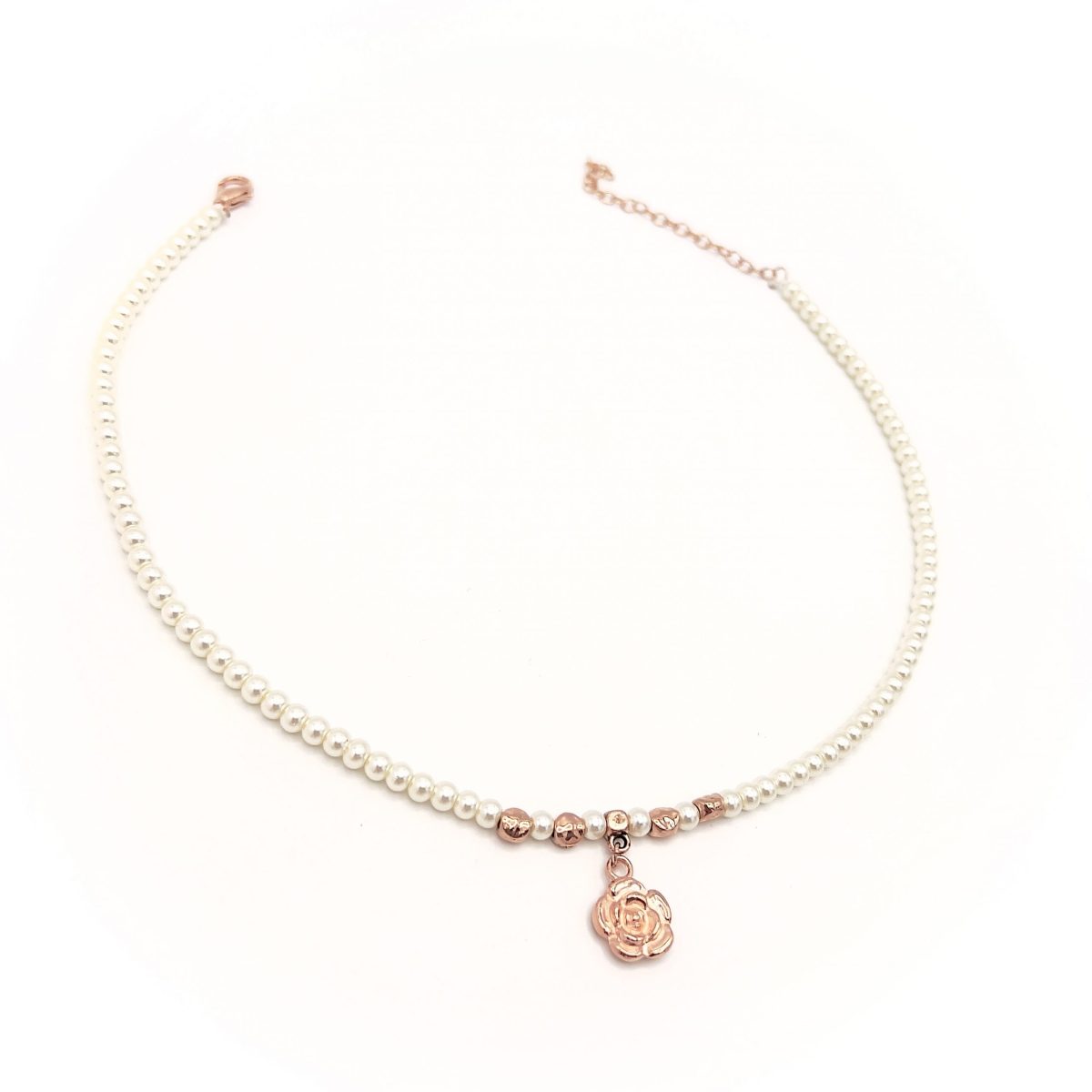 Girocollo Perline con Rosa - immagine 3