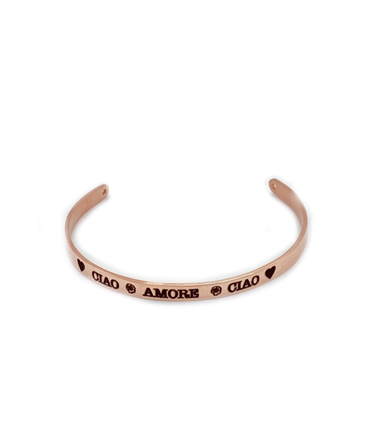 Bracciale con Scritta oro rosa - immagine 3