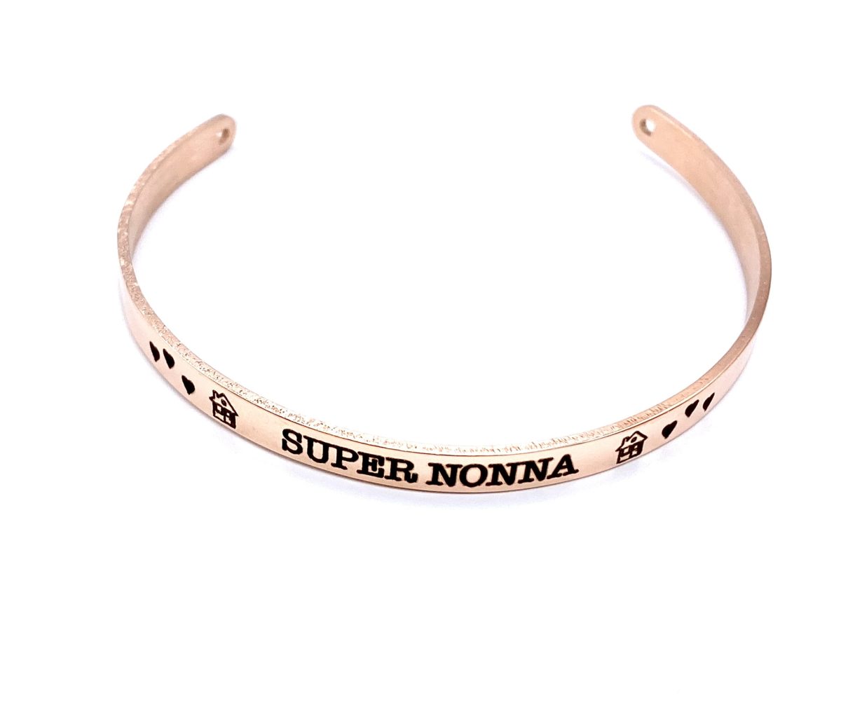 Bracciale con Scritta oro rosa - immagine 10