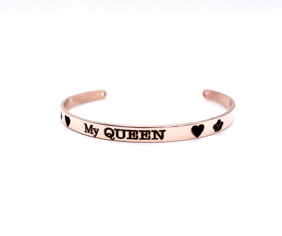 Bracciale con Scritta oro rosa - immagine 8