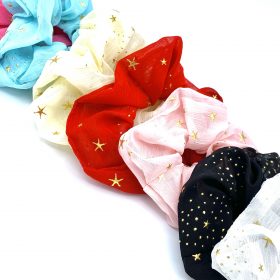Scrunchies capelli in ORGANZA stellari