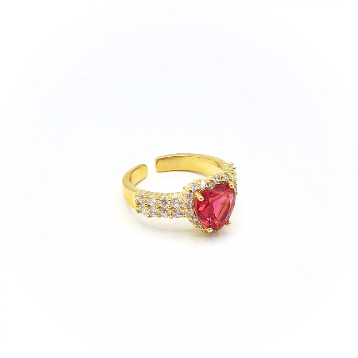 Anello Cuore pietra regolabile - immagine 2