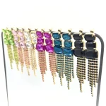 Orecchini pendenti pietre colorate Medusa - immagine 3