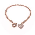 Girocollo Cuore Strass chiusura ad anello