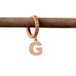 Orecchini con lettera mini cerchietto - immagine 8