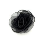Spilla rosa in organza - immagine 4
