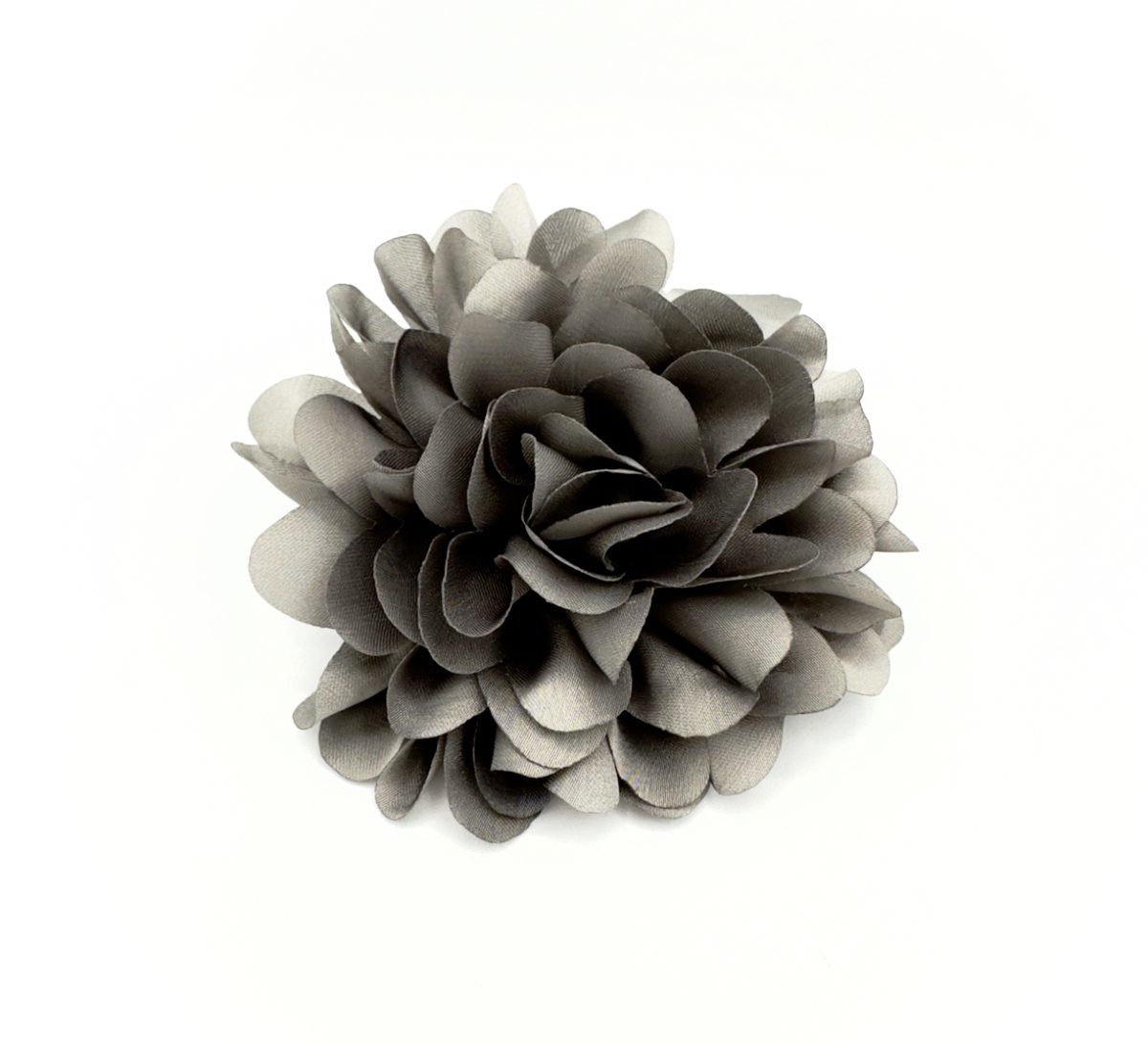 Spilla Peonia in raso di seta colorata - immagine 4