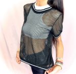 Maglietta con struttura in rete