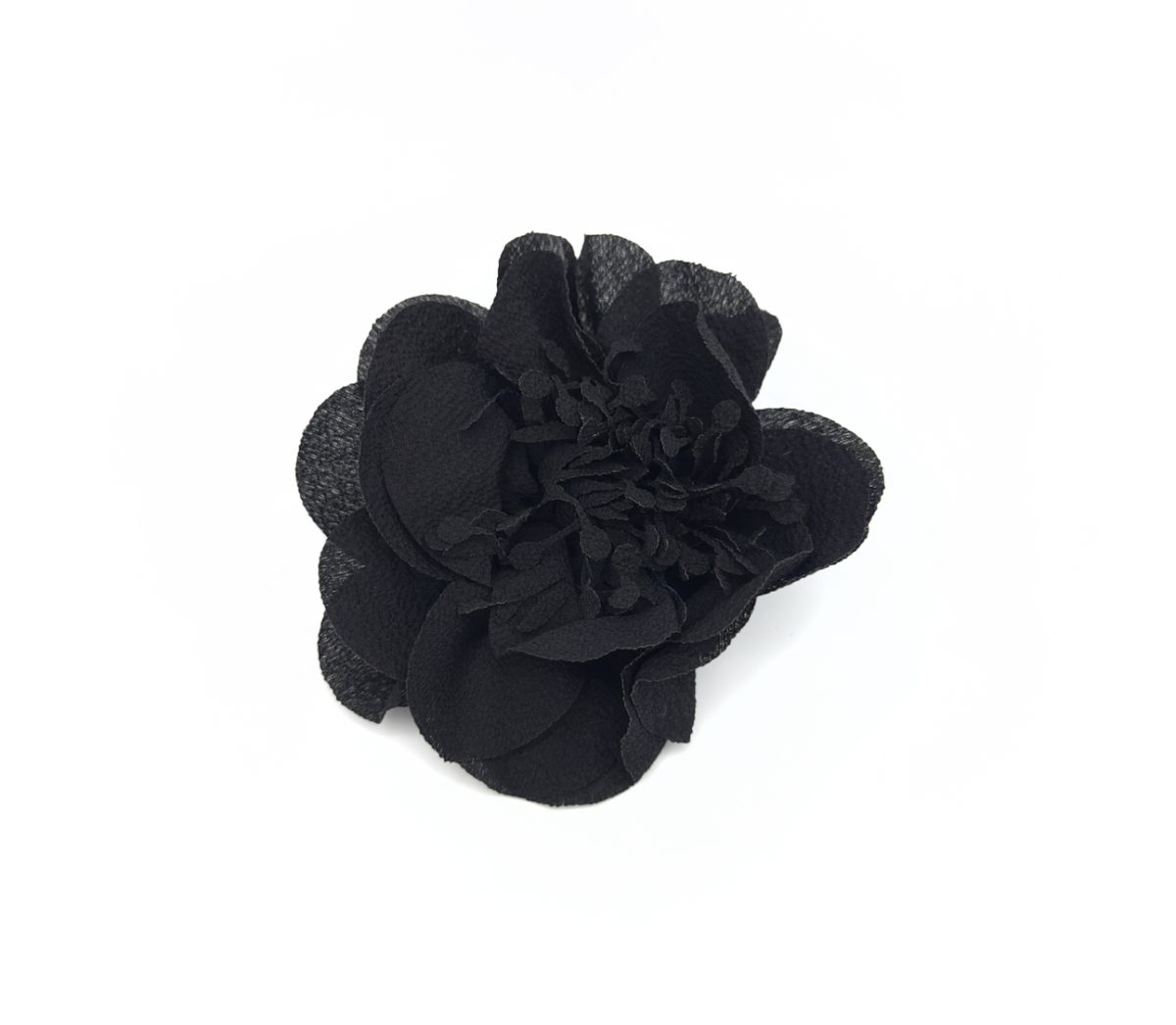 Spilla fiore tessuto Camelia in seta Lavata - immagine 4