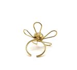 Anello Fiore oro con pietra - immagine 3