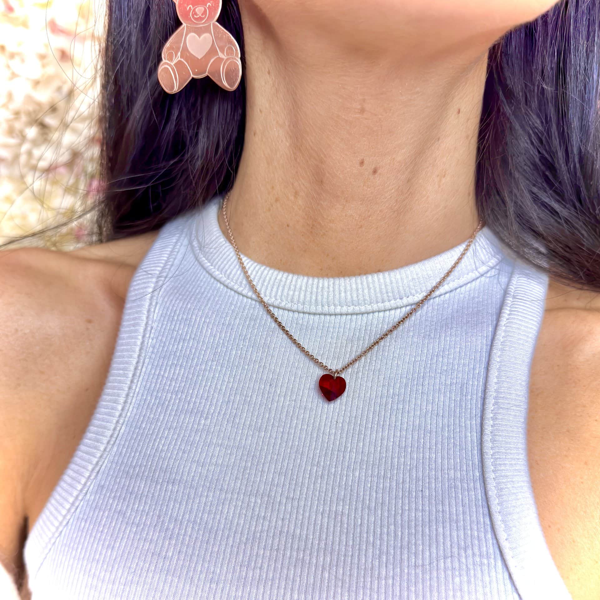 Collana cuore rosso