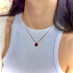 collana cuore rosso