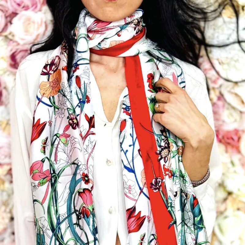 Foulard a fiori