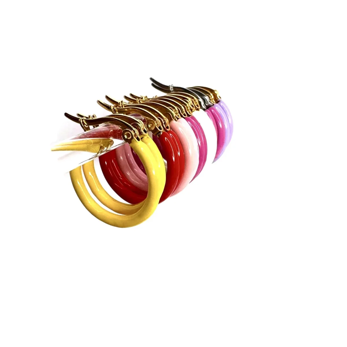 Orecchini cerchio colorato