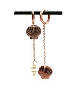 Orecchini lunghi mini cerchietto Conchiglia Atlantis - immagine 4