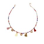 Girocollo Multicolor Conchiglie e nappine Atlantis