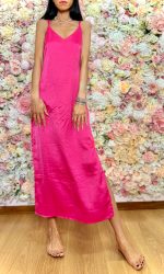 Vestito fucsia Ibiza con incrocio dietro - immagine 4