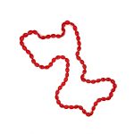 Collana rossa lunga Euphoria Bamboo Coral rosso piastrina - immagine 3