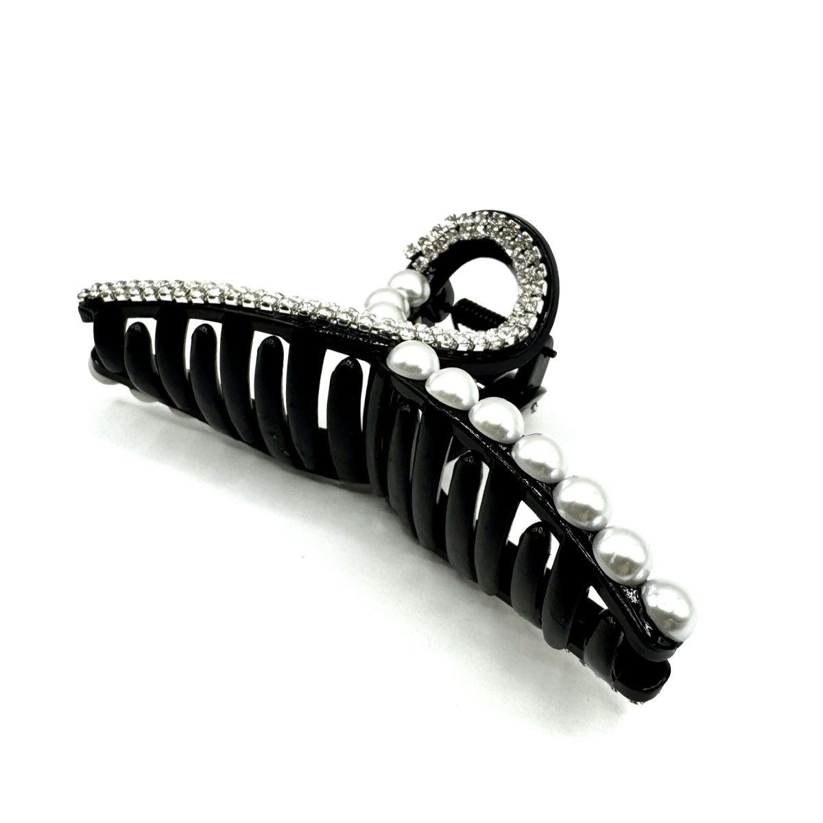 Pinza per capelli nodo strass e perle - immagine 6