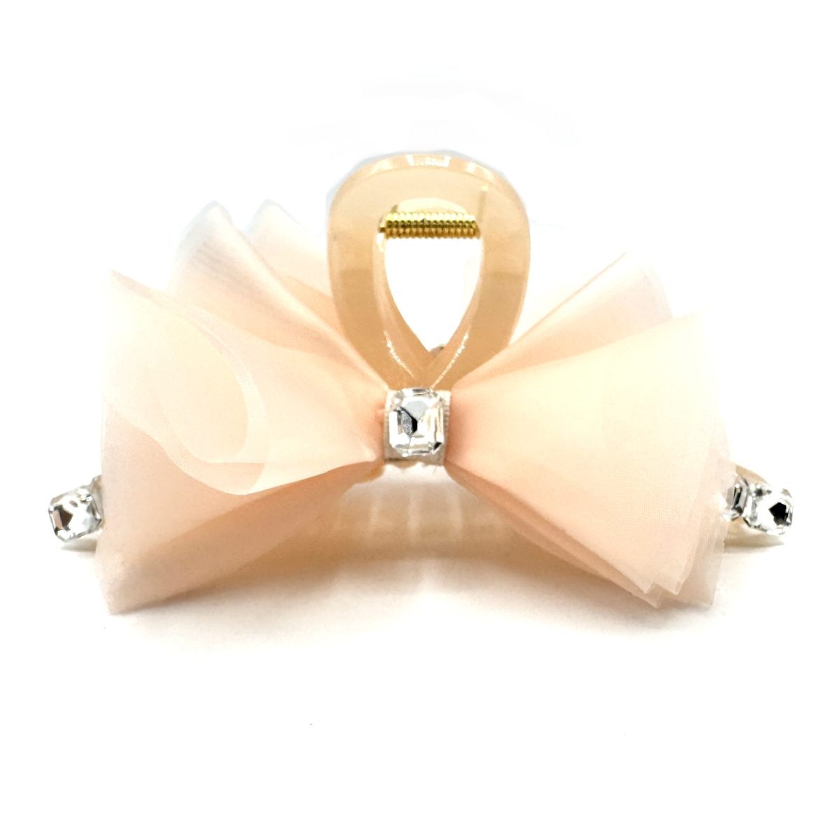 Pinza per capelli fiocco rosa Crystal - immagine 2