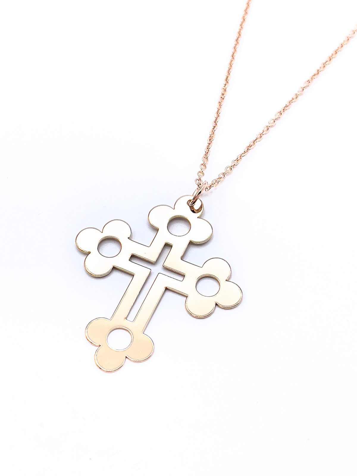Collana con la croce oro rosa best seller - immagine 3