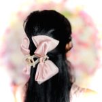Pinza per capelli fiocco rosa con pietra SailorMoon - immagine 5