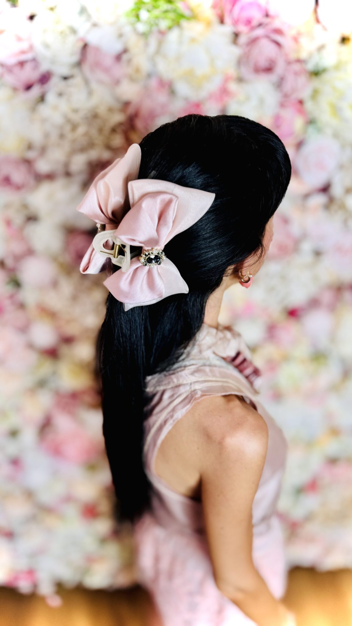 Pinza per capelli fiocco rosa con pietra SailorMoon - immagine 10