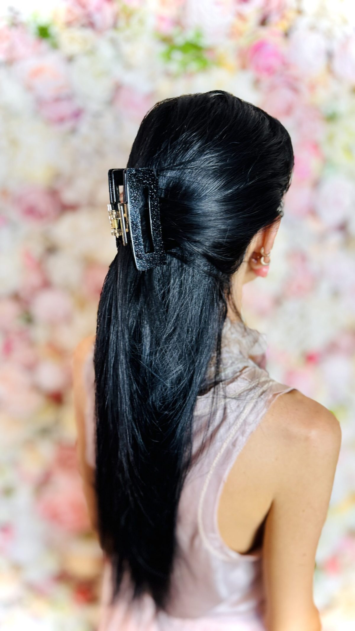 Pinza per capelli rettangolare Glitter vintage - immagine 12