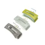 Pinza per capelli rettangolare Glitter vintage - immagine 3