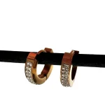 Orecchini cerchio strass squared - immagine 2
