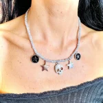 Collana teschio Calavera con charms - immagine 10