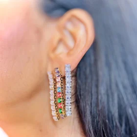 orecchini lunghi tennis