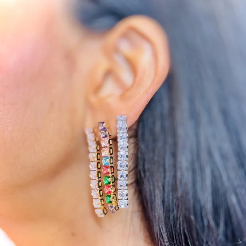 orecchini lunghi tennis