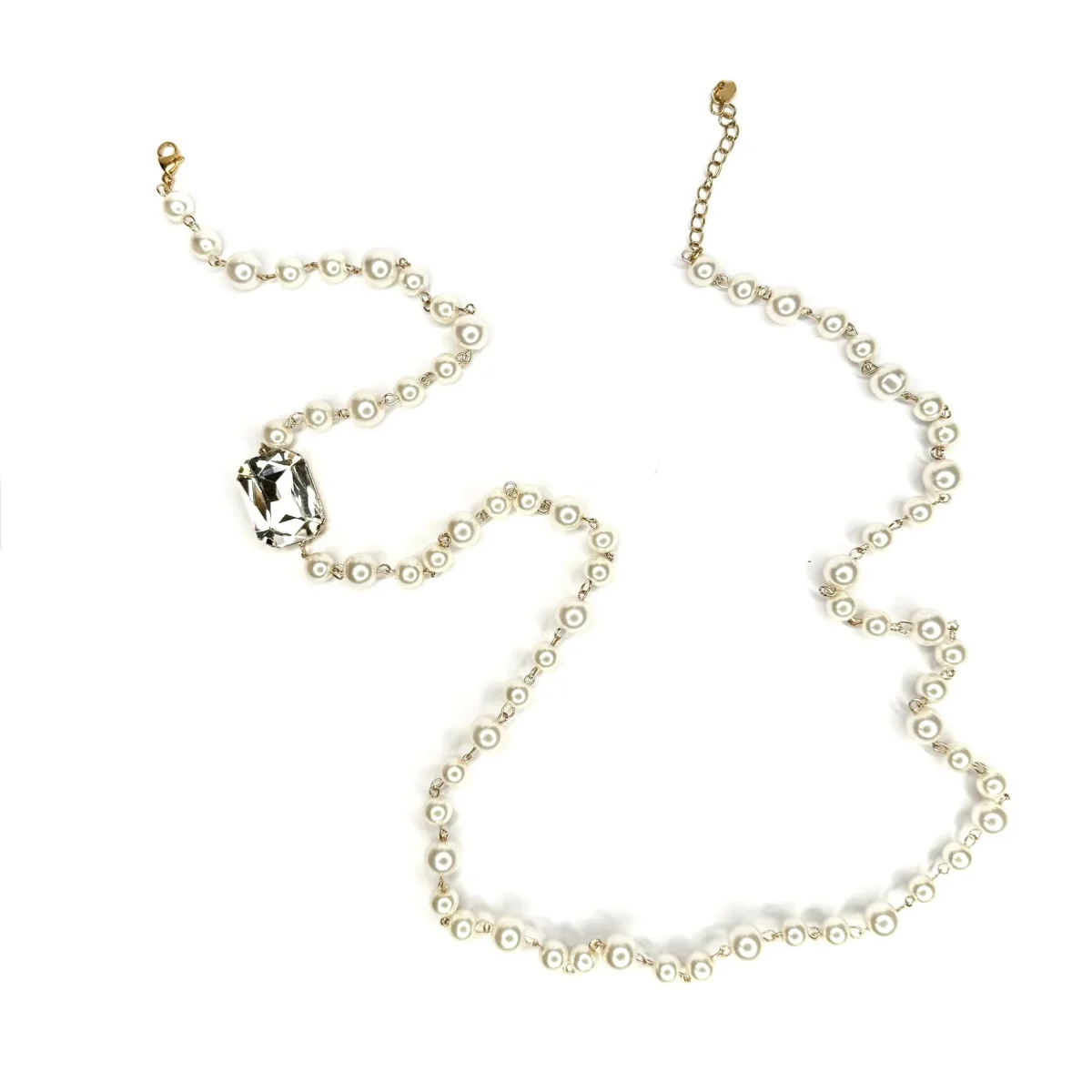 Collana di perle donna con pietra - immagine 7