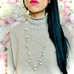 Collana di perle lunga doppia