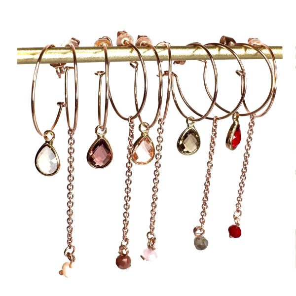 Orecchini charm asimmetrici a cerchio
