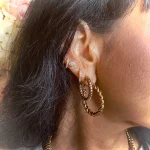 Orecchini cerchio oro rosa