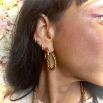 Orecchini cerchio oro rosa