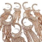 Orecchini strass semicerchio singolo