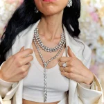Collana Brillanti lunga ad y - immagine 12