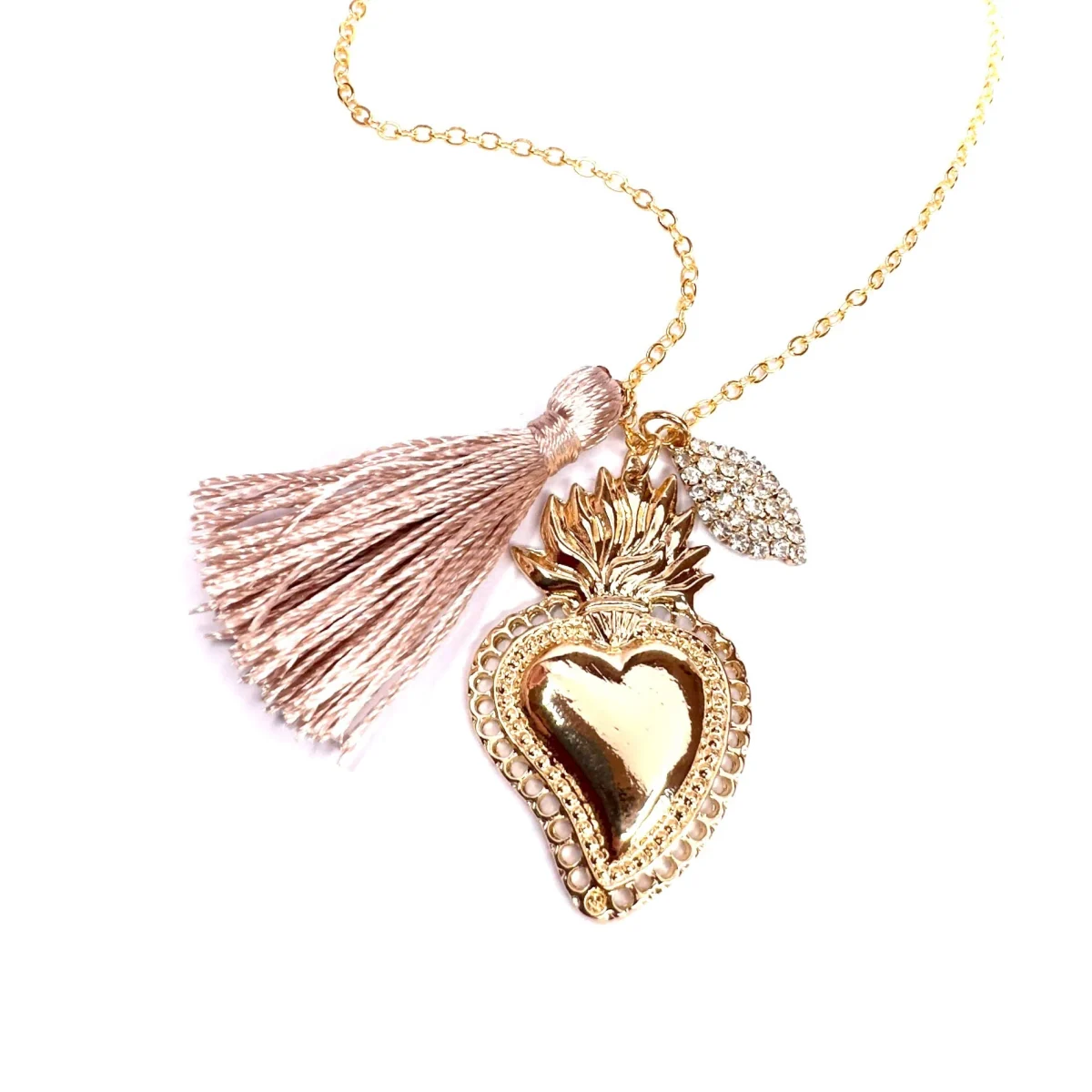 Collana cuore sacro oro