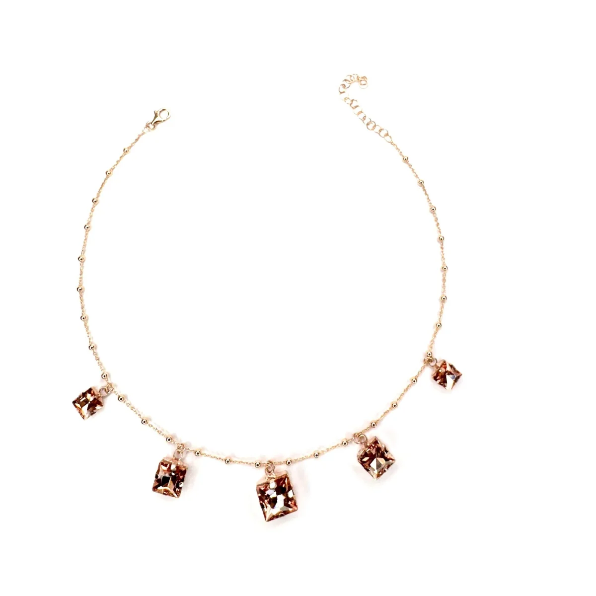 Collana pietre rosa