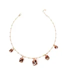 Collana pietre rosa