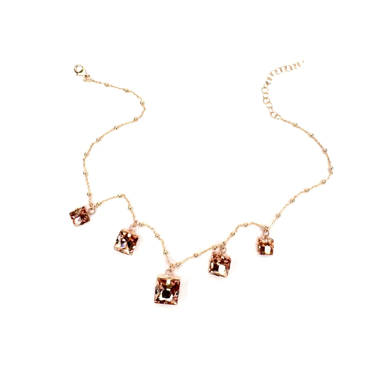 Collana pietre rosa