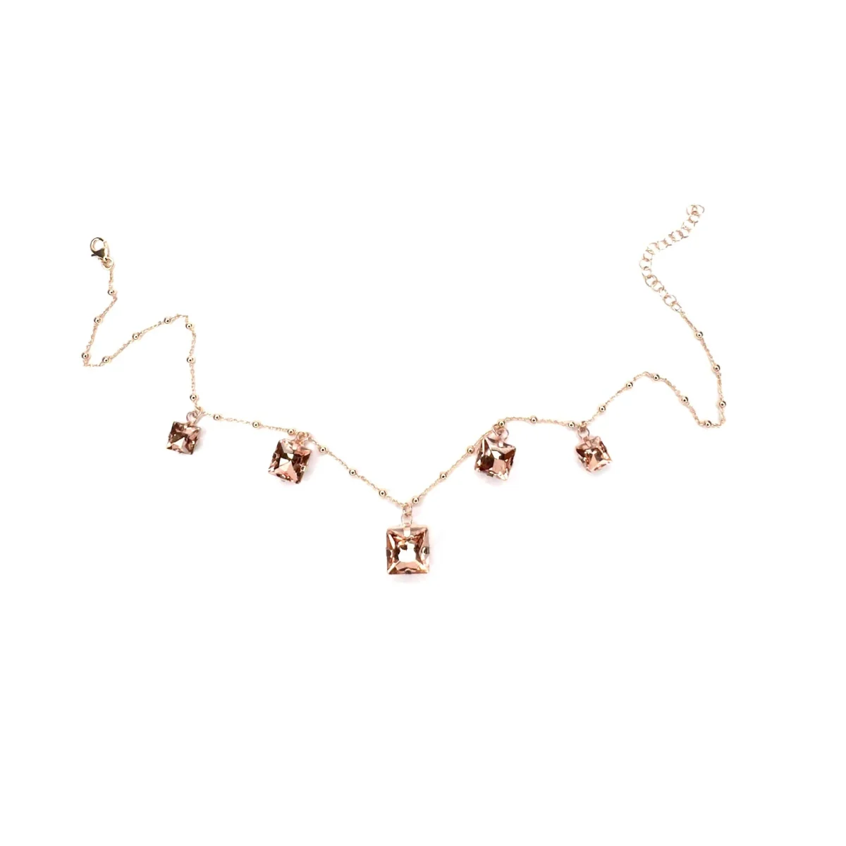 Collana pietre rosa