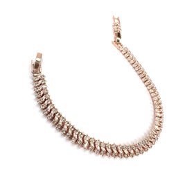 bracciale tennis oro rosa