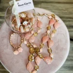 Palla di Natale Rose Rosa Cipria - immagine 2