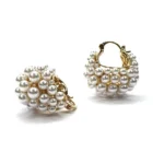 orecchini cerchio perle