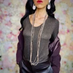 Collana lunga perline